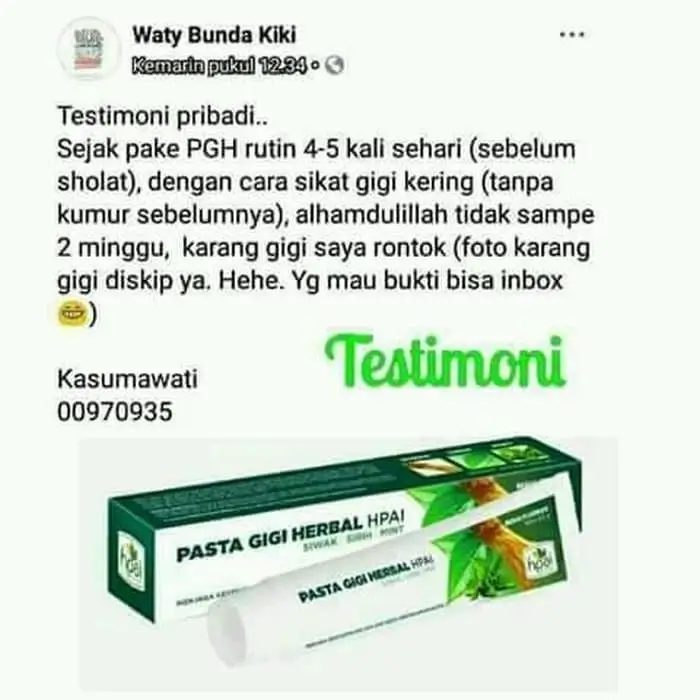 PASTA GIGI HERBAL HPAI 5