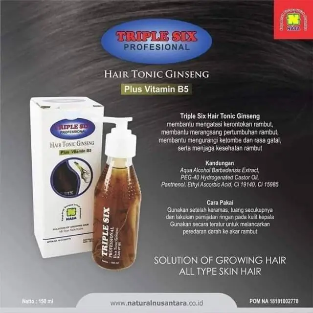 TRIPLE SIX Hair Tonic Ginseng Plus Vit. B5 2