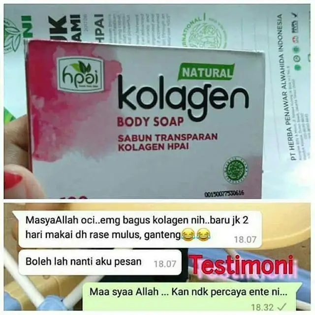 SABUN TRANSPARAN KOLAGEN 4