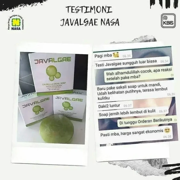 JAVALGAE Chlorella Facial Soap With Collagen 4
