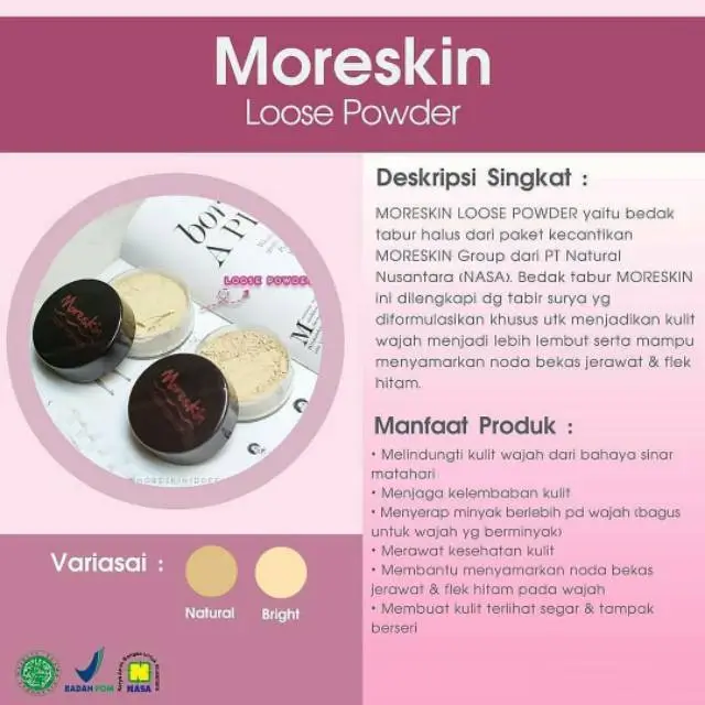 MORESKIN Loose Powder Bedak Tabur 3